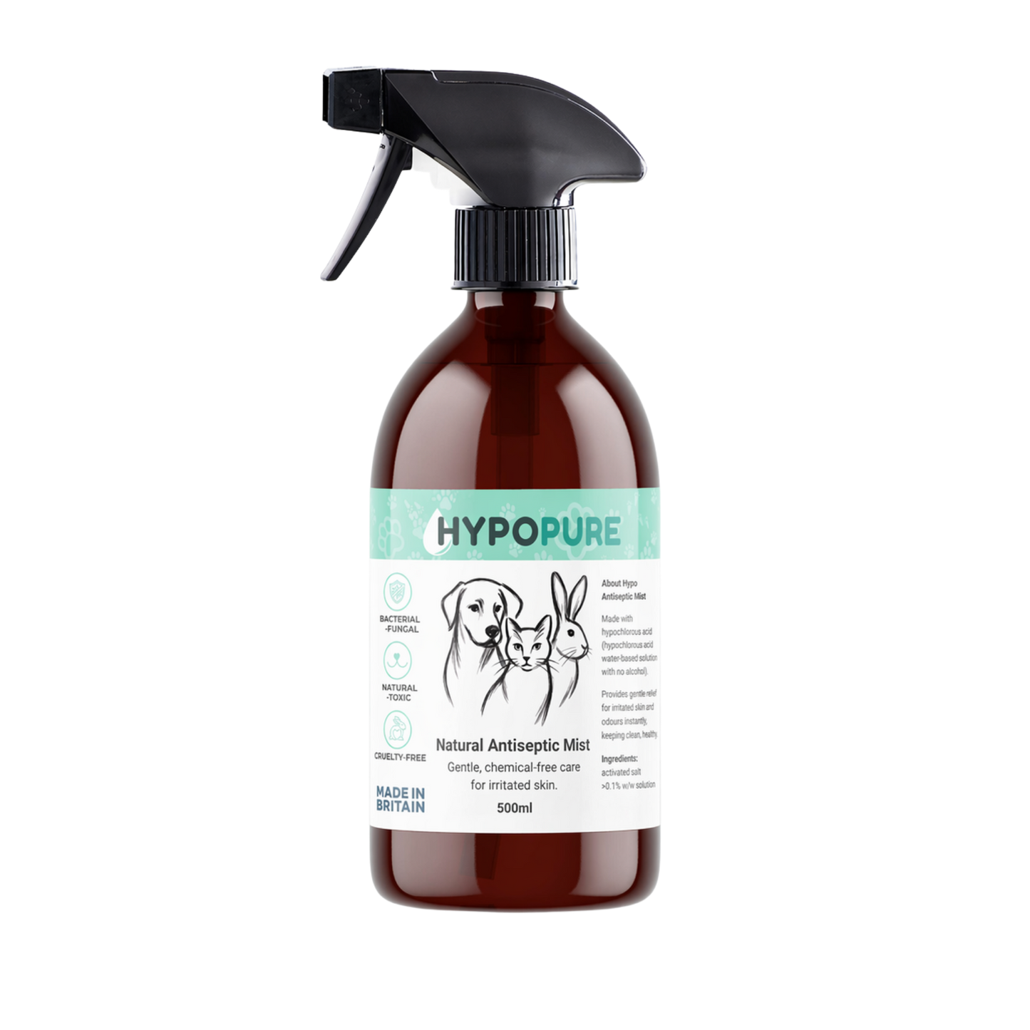 Hypopure spray bottle on a white background